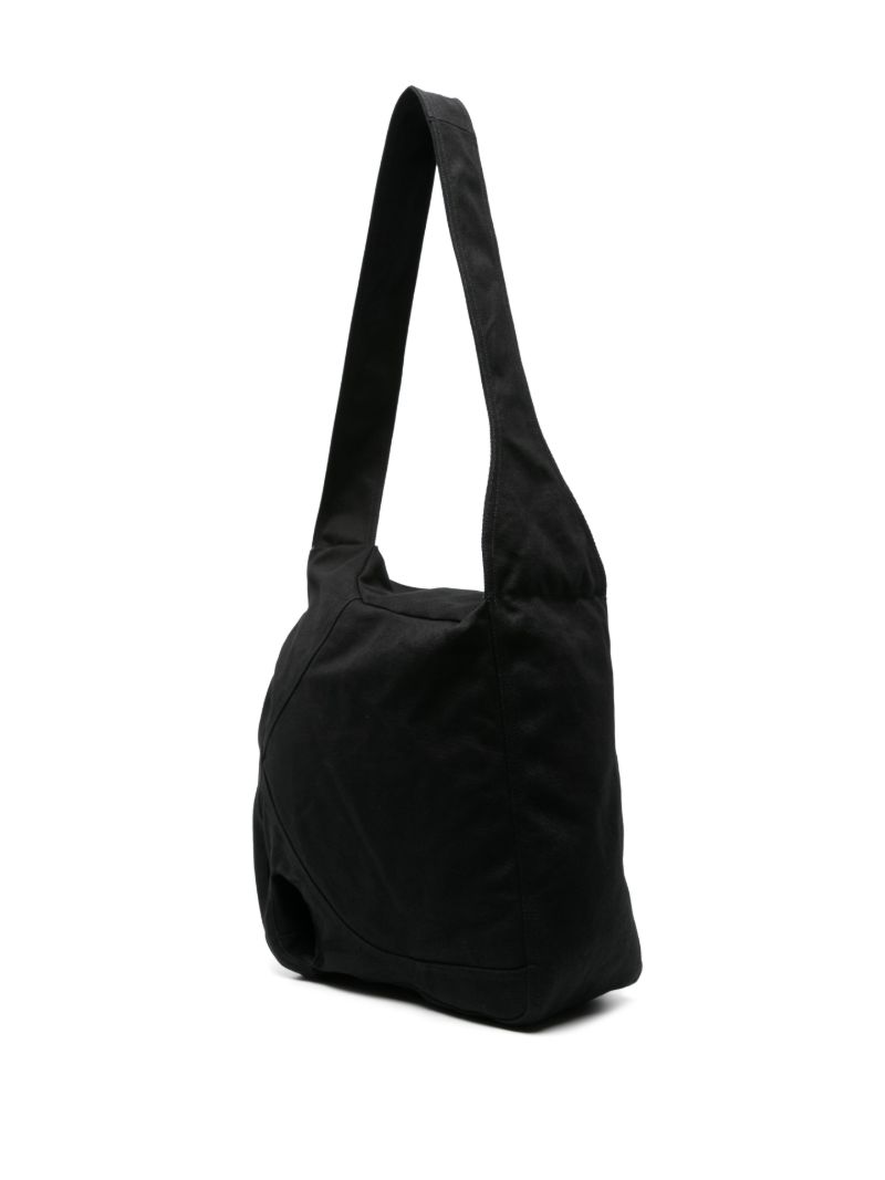 Black Deultum Cotton Cross Body Bag
