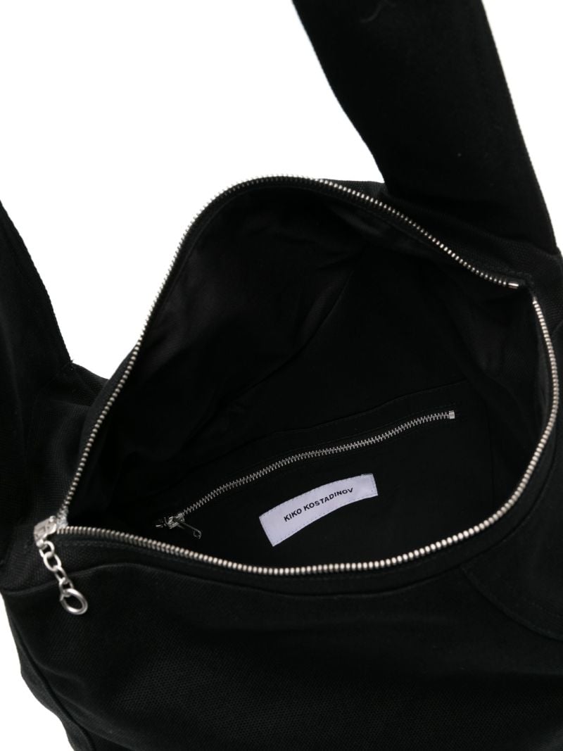 Black Deultum Cotton Cross Body Bag