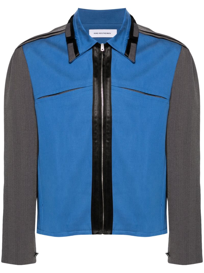 Blue Ugo Panelled Shirt Jacket