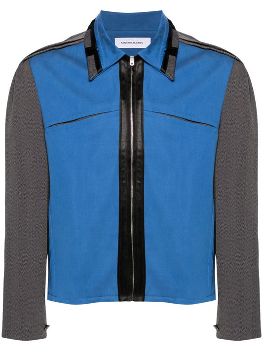 Blue Ugo Panelled Shirt Jacket