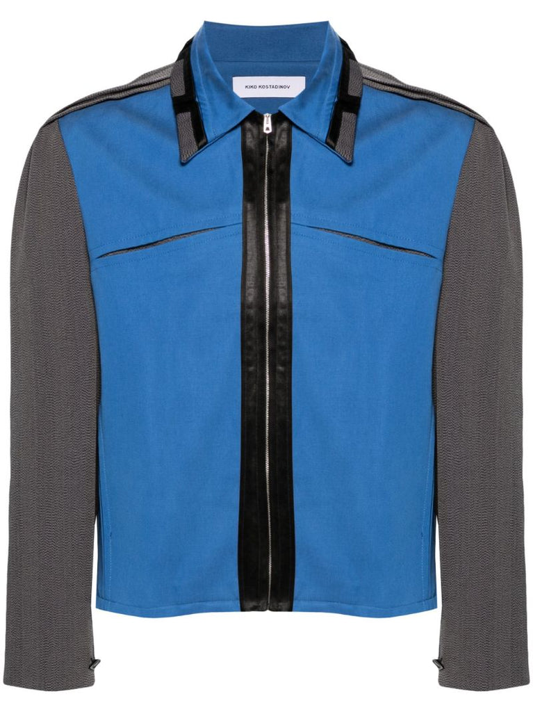 Blue Ugo Panelled Shirt Jacket