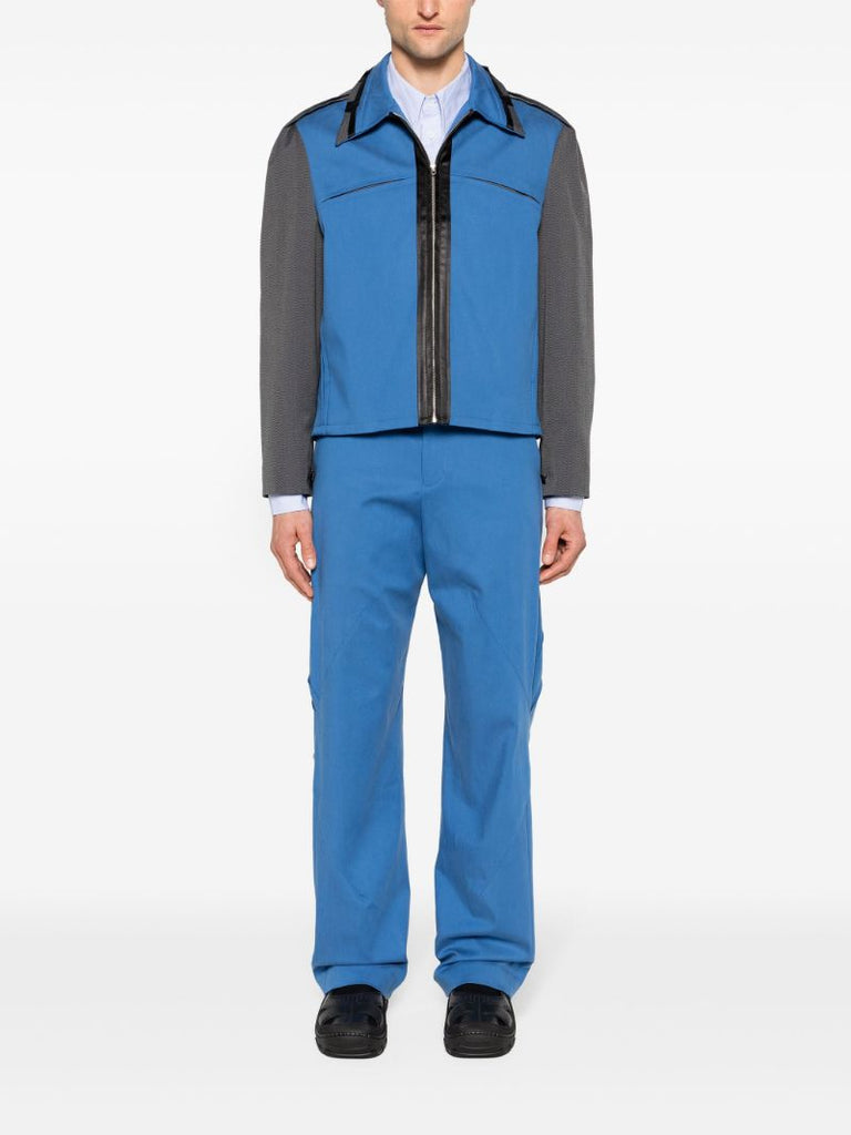 Blue Ugo Panelled Shirt Jacket