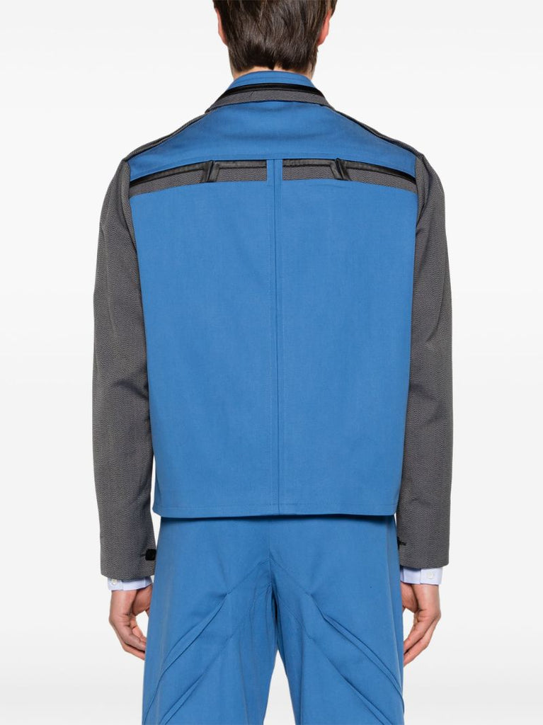 Blue Ugo Panelled Shirt Jacket