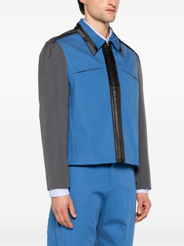 Blue Ugo Panelled Shirt Jacket