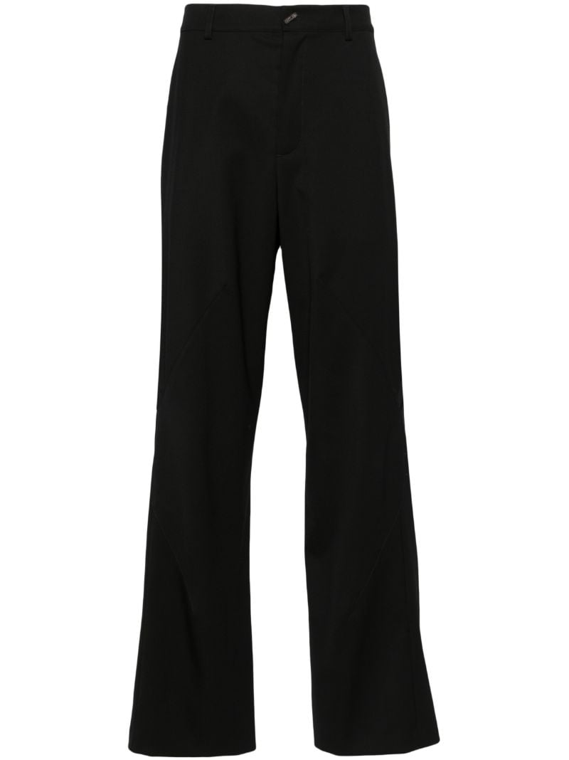 Black Melsas Straight-leg Trousers