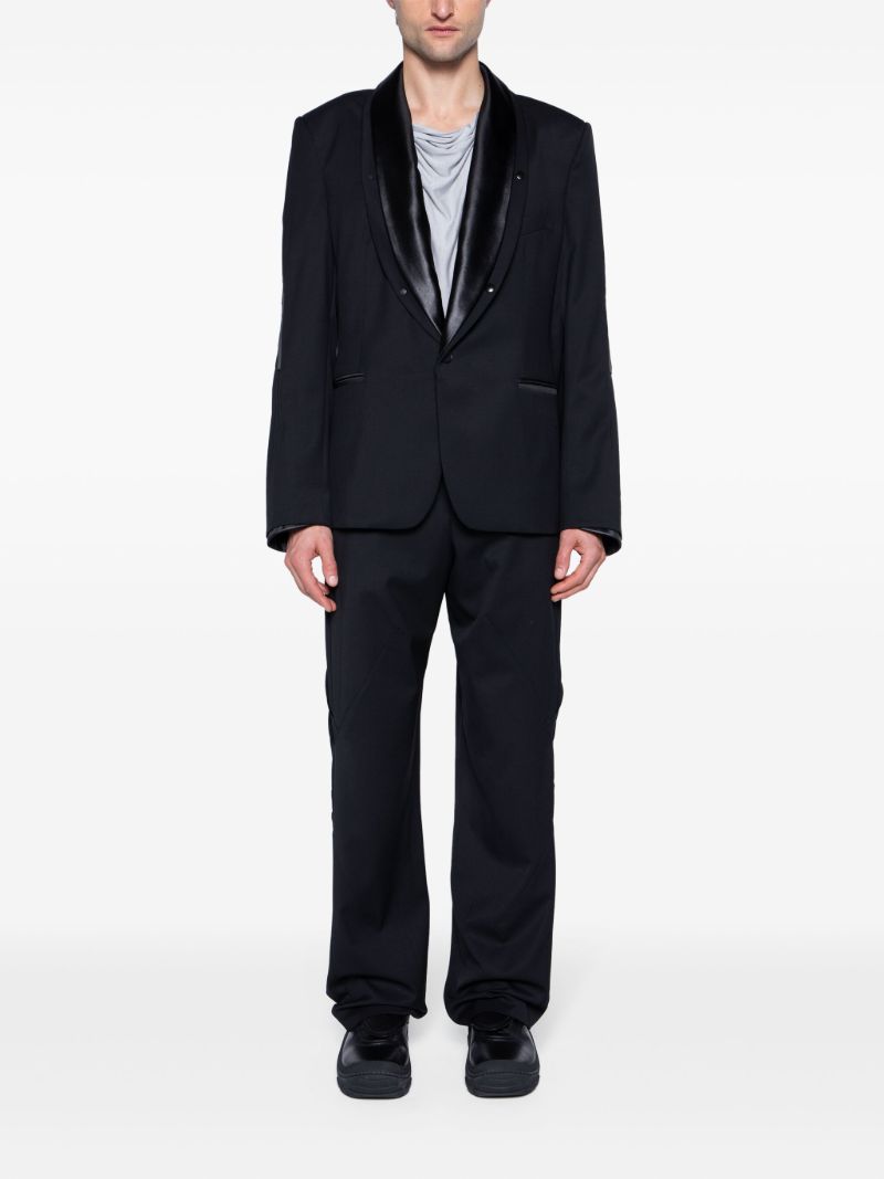 Black Melsas Straight-leg Trousers