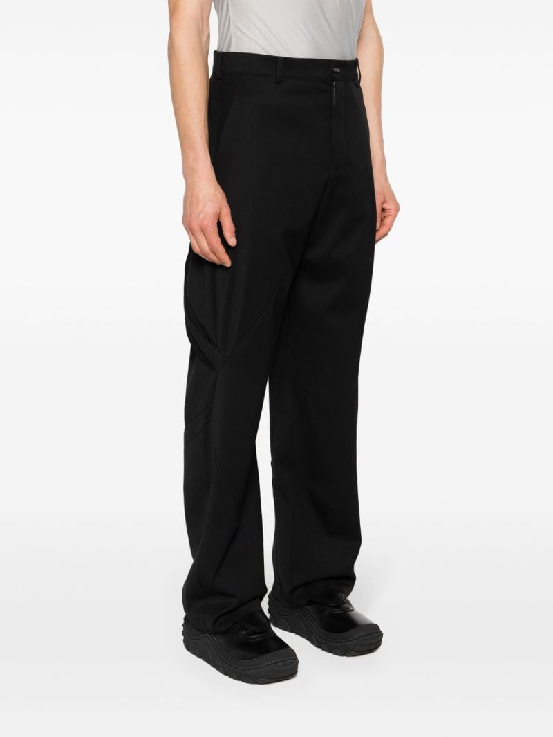 Black Melsas Straight-leg Trousers