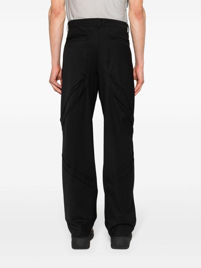 Black Melsas Straight-leg Trousers