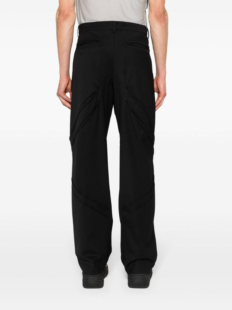 Black Melsas Straight-leg Trousers