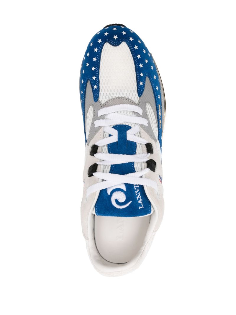 White Meteor Star-print Sneakers