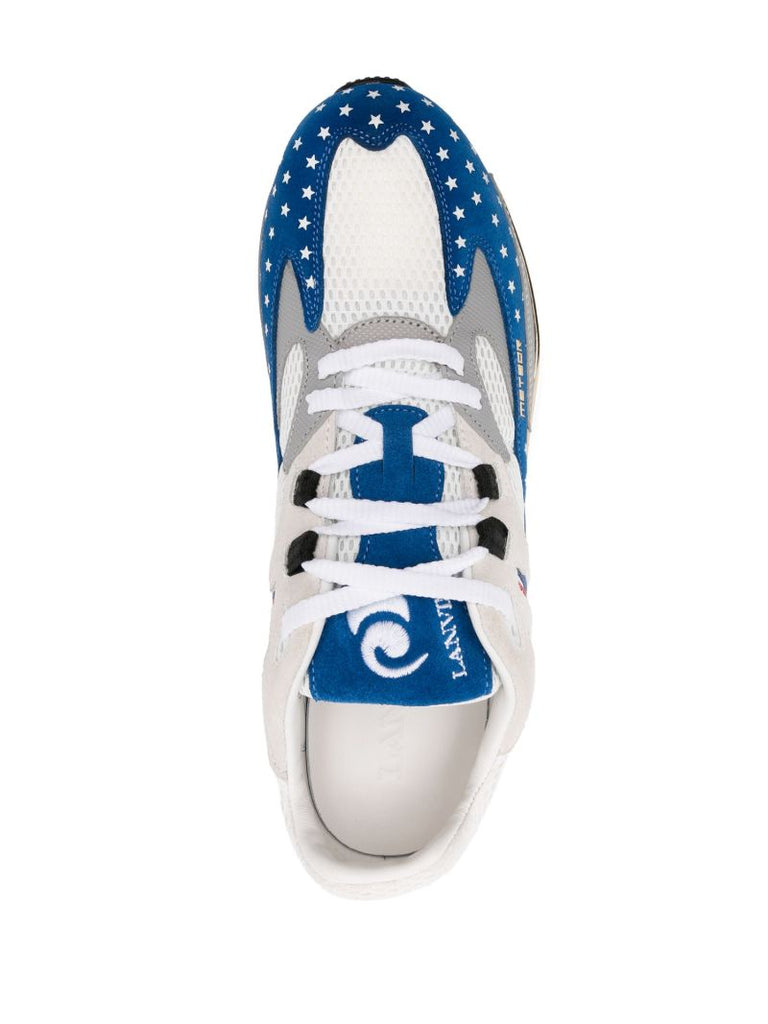 White Meteor Star-print Sneakers
