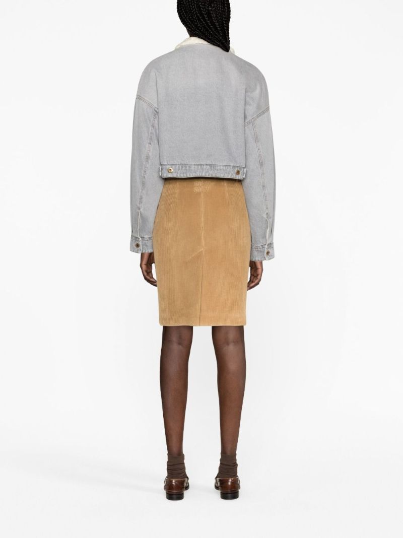 Grey Logo-appliquÃ_x0083_Â© Denim Jacket