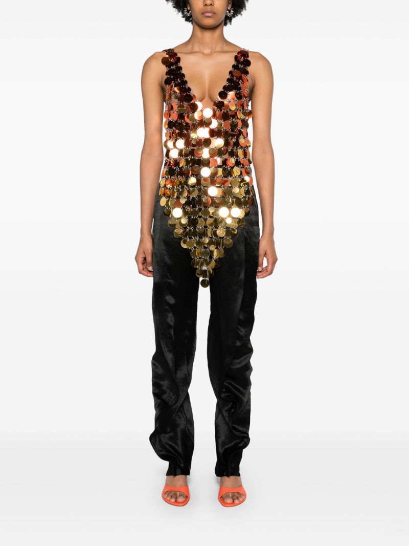 Gold-tone Sequin-disc Minidress