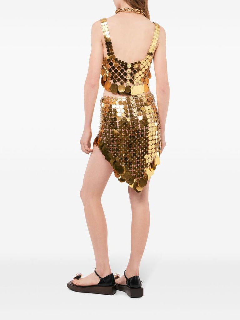 Gold-tone  Sparkle Assembly Mini Skirt