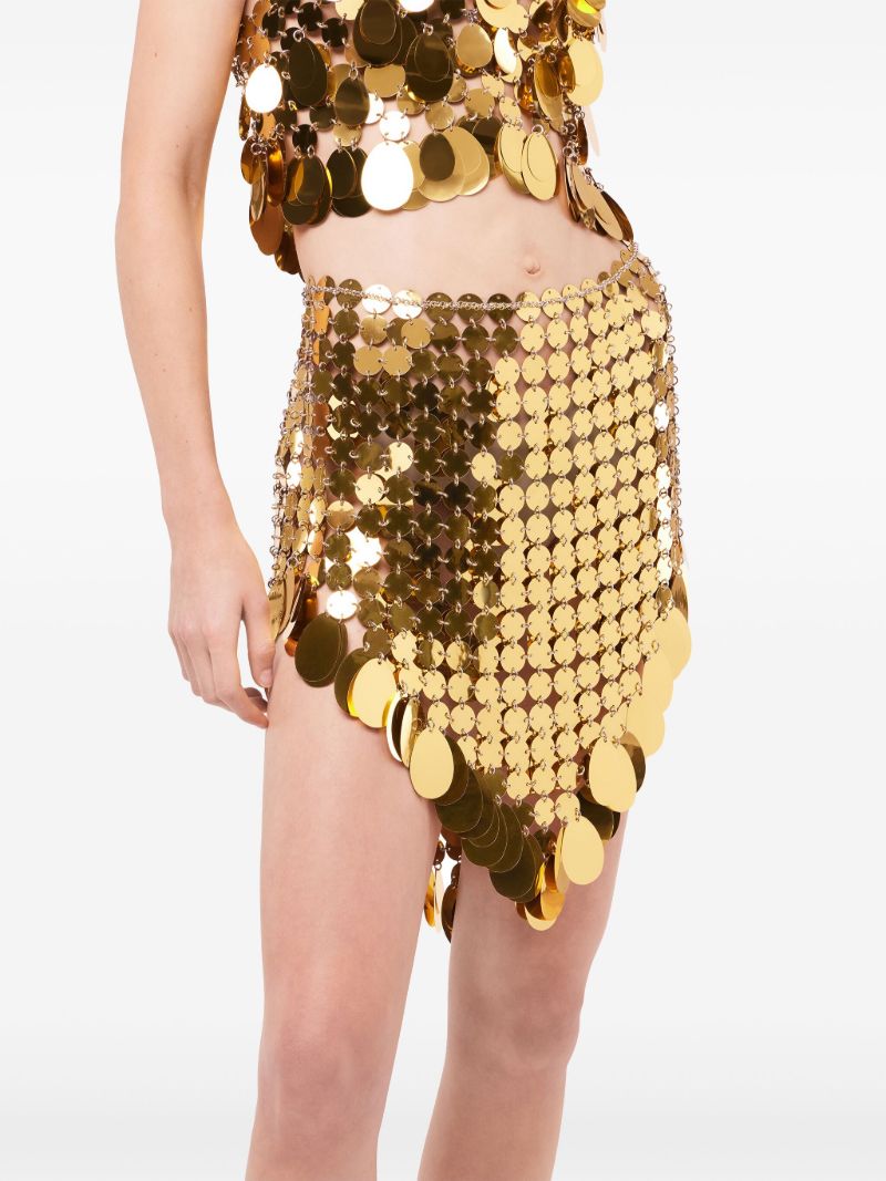 Gold-tone  Sparkle Assembly Mini Skirt