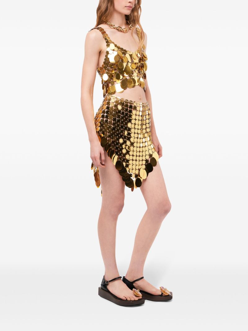 Gold-tone  Sparkle Assembly Mini Skirt