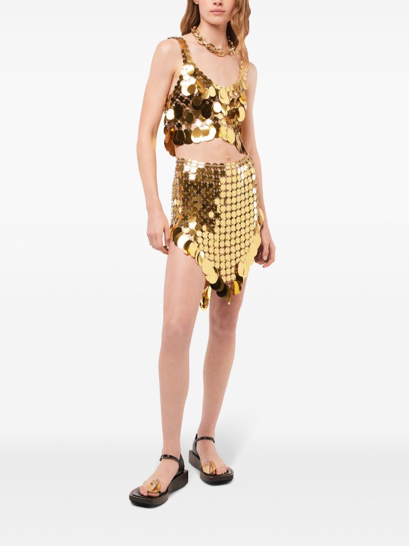Gold-tone  Sparkle Assembly Mini Skirt