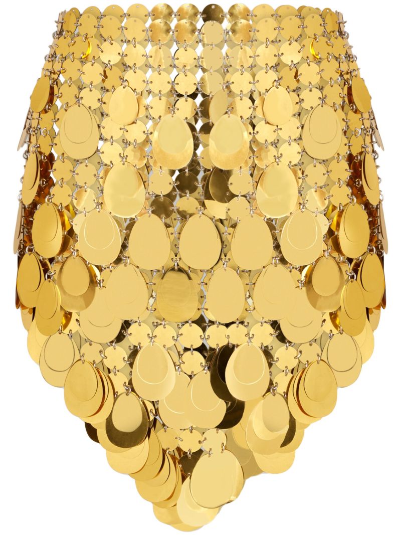 Gold-tone  Sparkle Assembly Mini Skirt