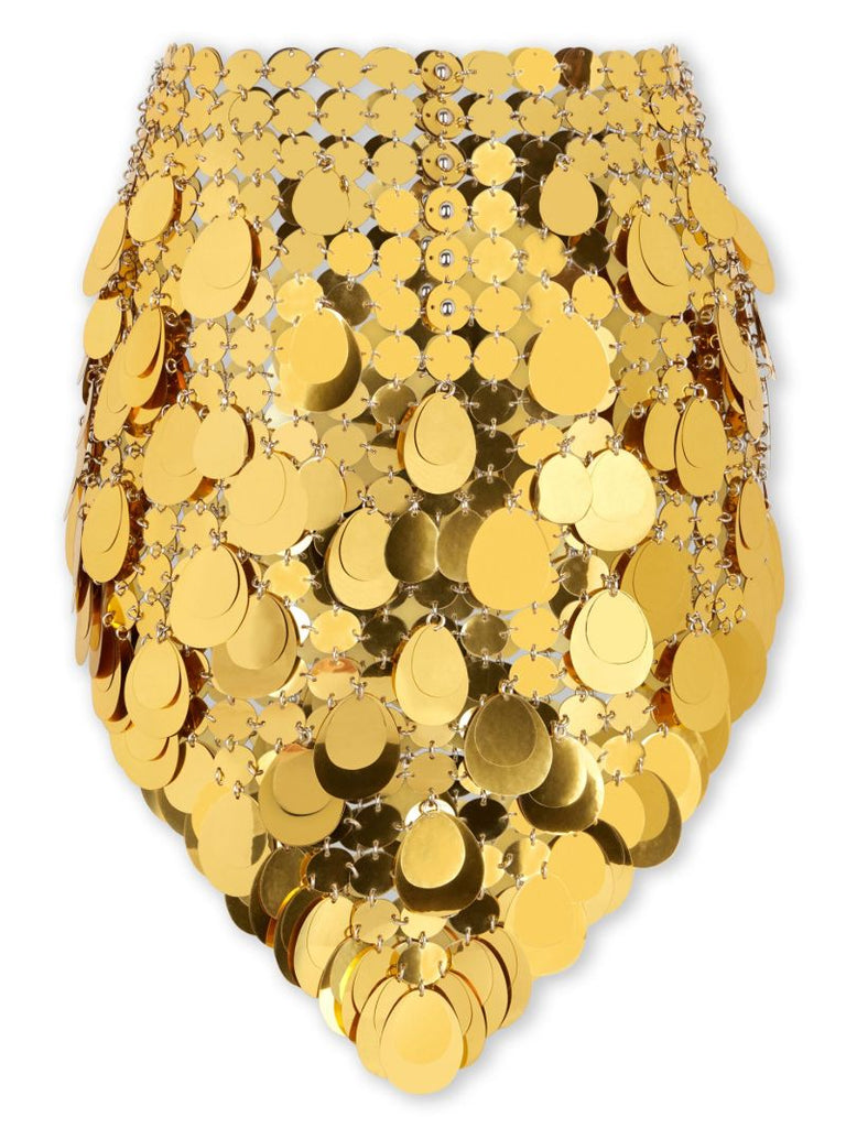 Gold-tone  Sparkle Assembly Mini Skirt