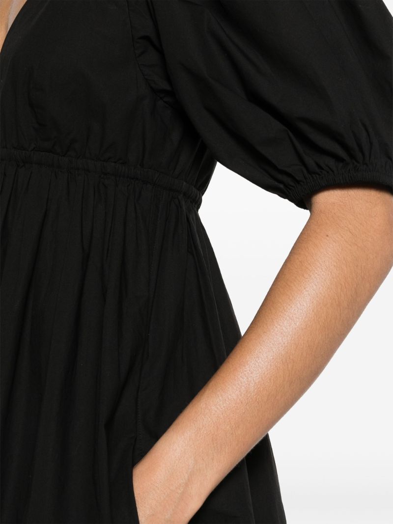 Black V-neck Organic Cotton Maxi Dress