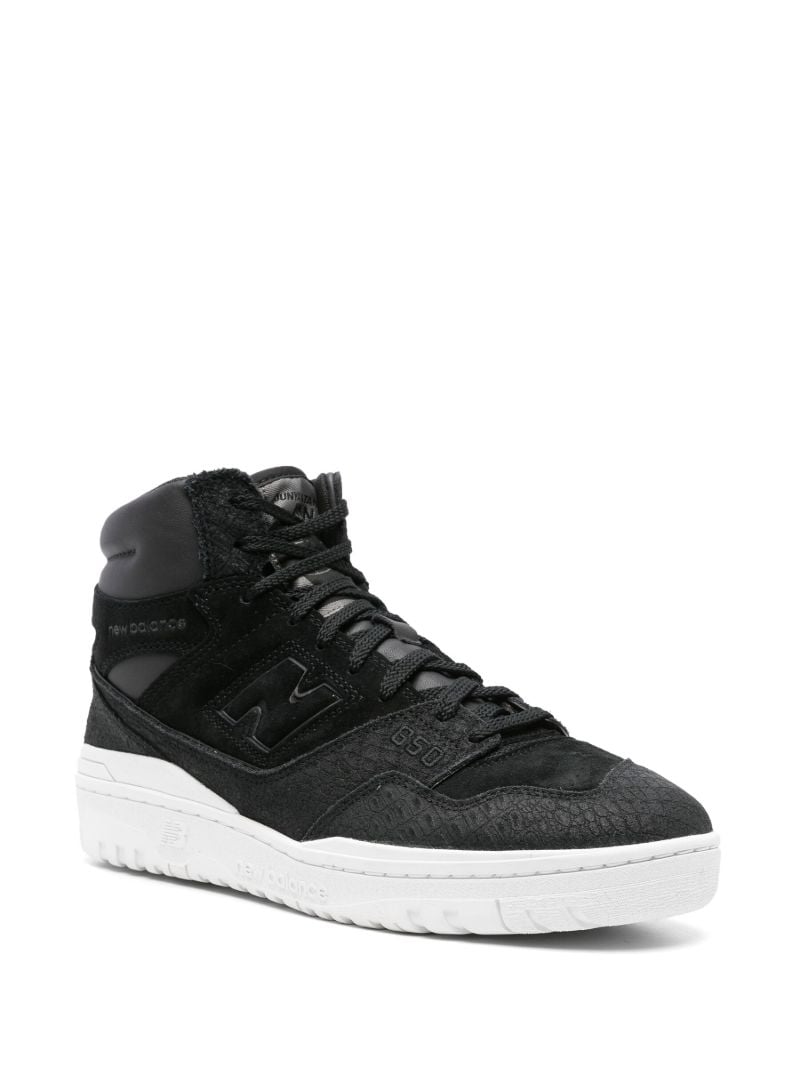 X New Balance Black Bb650 High-top Sneakers