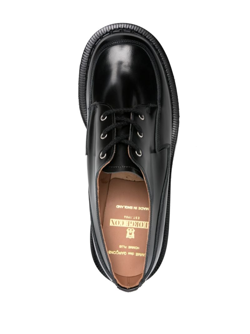 X George Cox Black Leather Derby Shoes