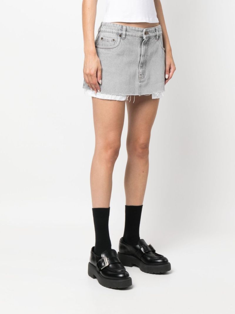 Grey Denim Mini Skirt