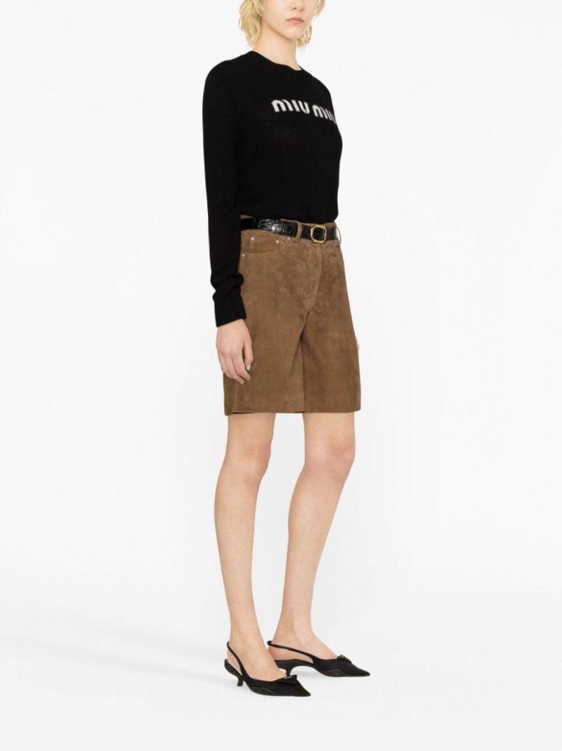 Black Intarsia Knit Logo Jumper