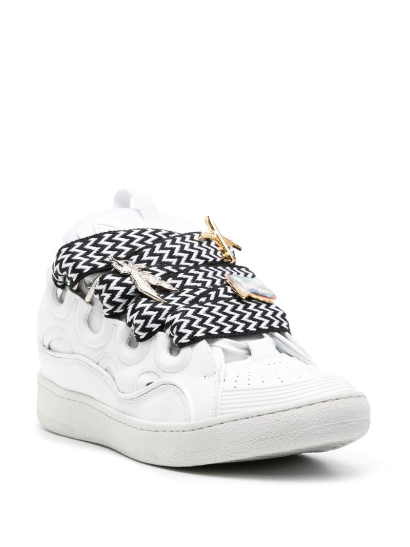 X Future White Curb Leather Sneakers