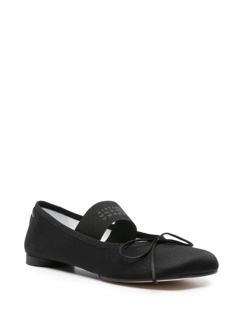 Black Anatomic Satin Ballet Pumps