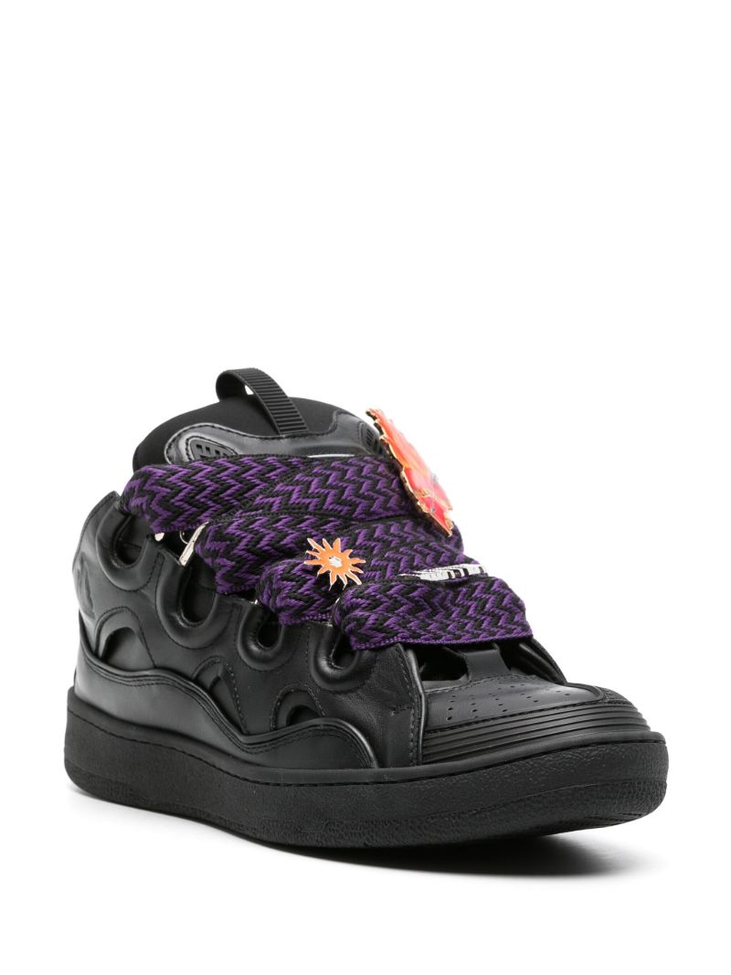 X Future Black Curb 3.0 Leather Sneakers