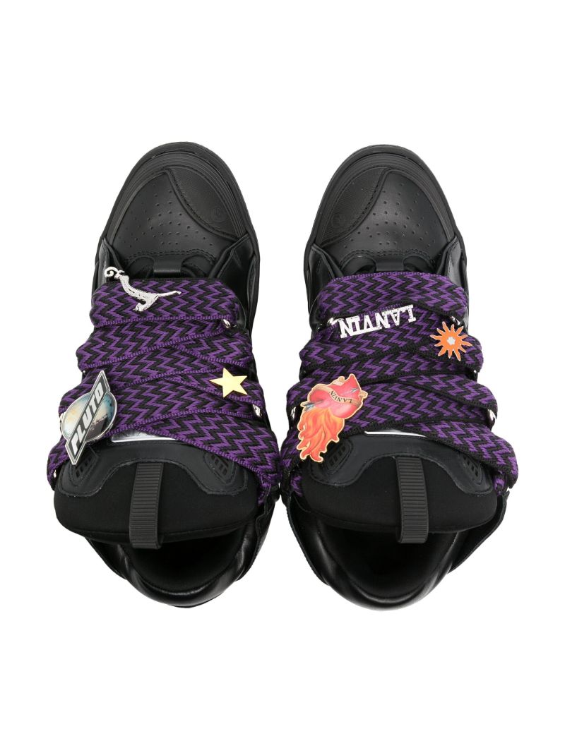 X Future Black Curb 3.0 Leather Sneakers