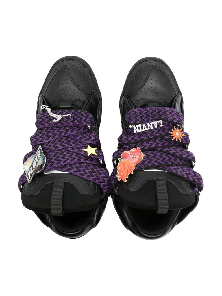 X Future Black Curb 3.0 Leather Sneakers