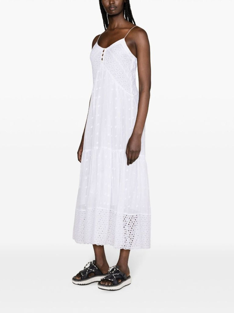 White Sabba Broderie Anglaise Maxi Dress