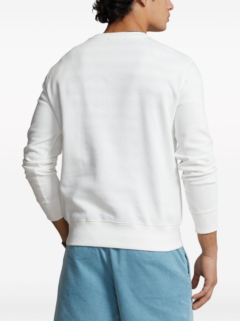 White Polo Bear Fleece Sweatshirt
