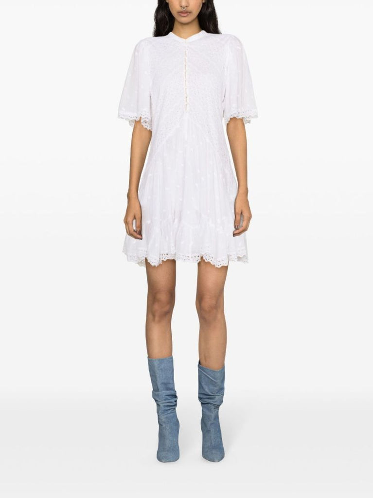 White Slayae Broderie Anglaise Mini Dress