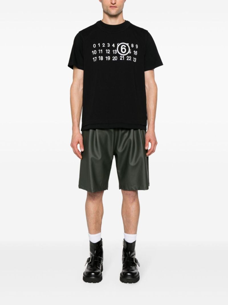 Black Numbers-print Cotton T-shirt