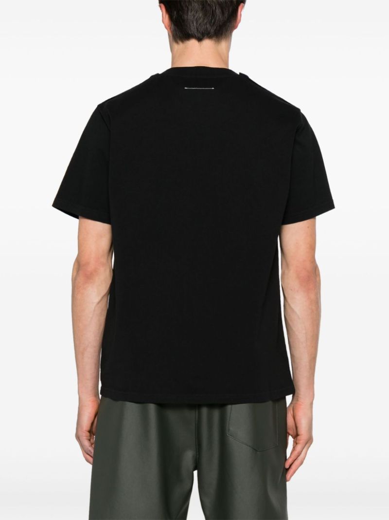 Black Numbers-print Cotton T-shirt