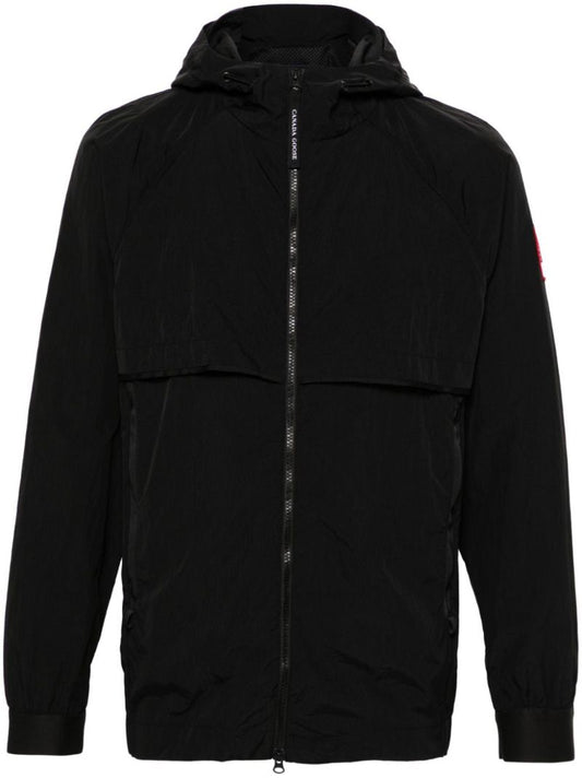 Black Faber Windproof Hooded Jacket