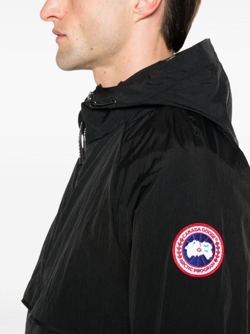 Black Faber Windproof Hooded Jacket
