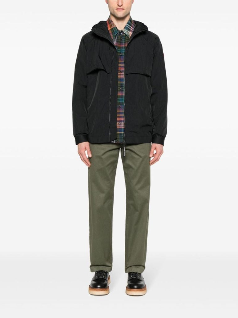 Black Faber Windproof Hooded Jacket