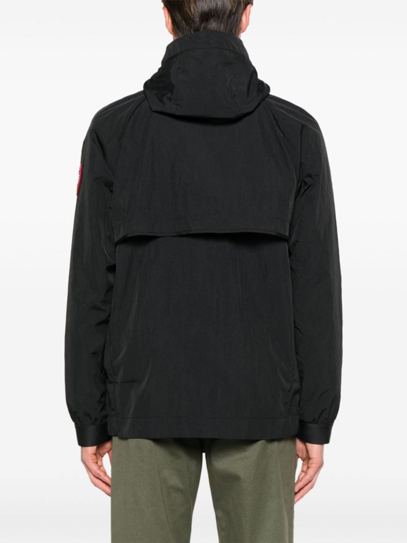 Black Faber Windproof Hooded Jacket