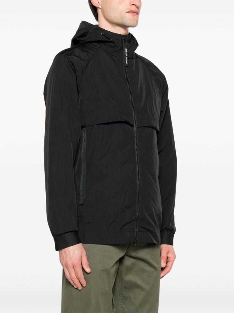 Black Faber Windproof Hooded Jacket