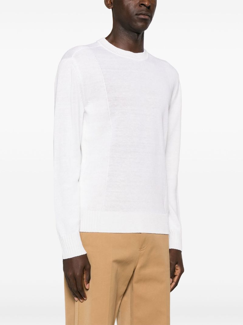 White Oasis Linen Sweater