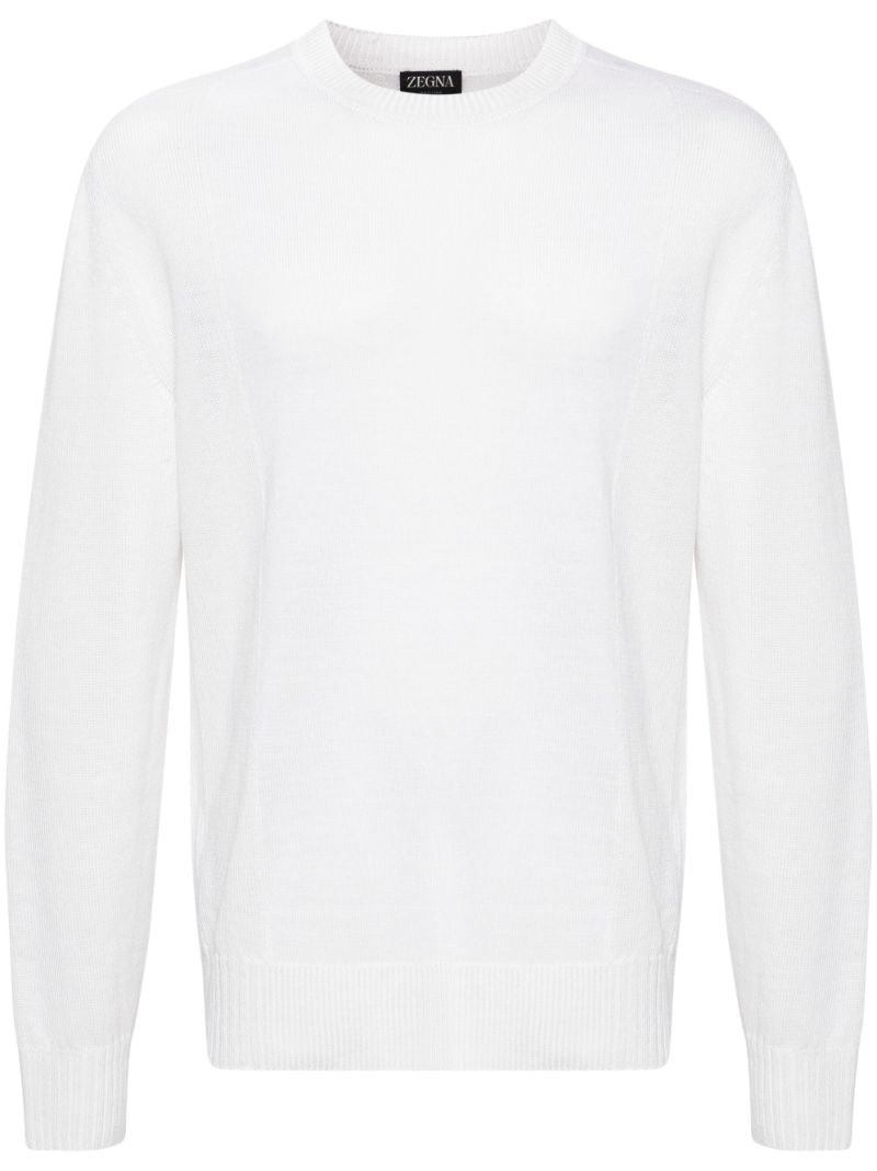 White Oasis Linen Sweater