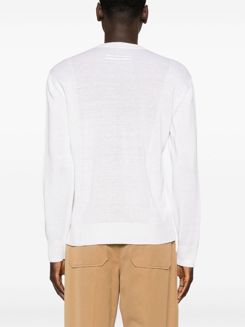 White Oasis Linen Sweater