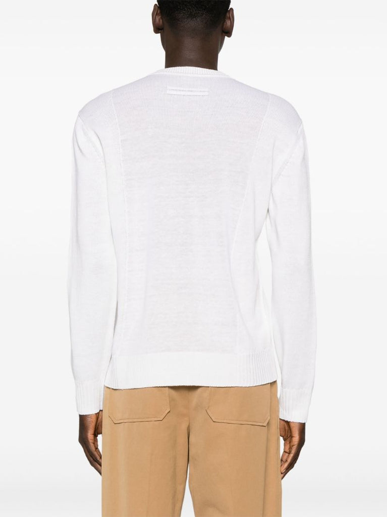 White Oasis Linen Sweater