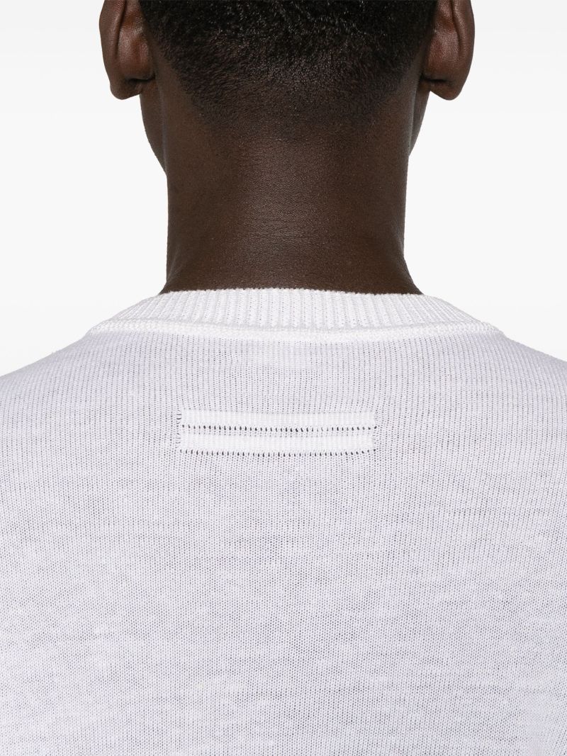 White Oasis Linen Sweater