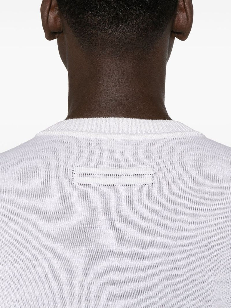 White Oasis Linen Sweater