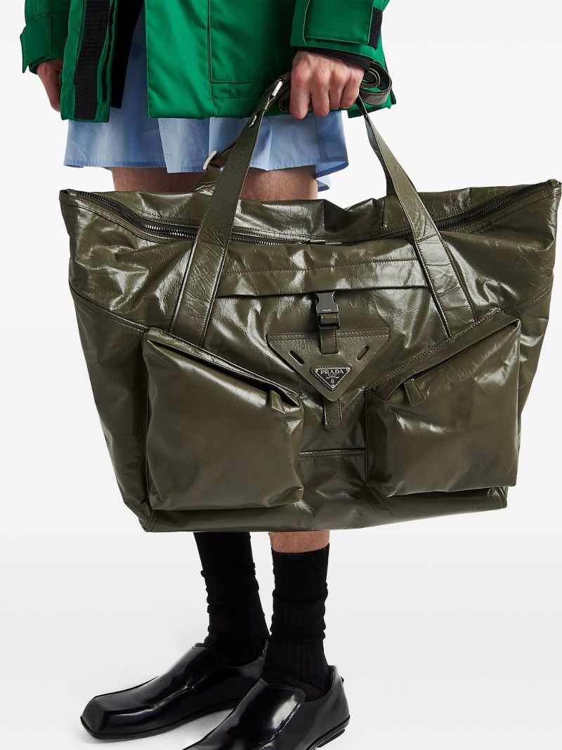Green Leather Travel Bag